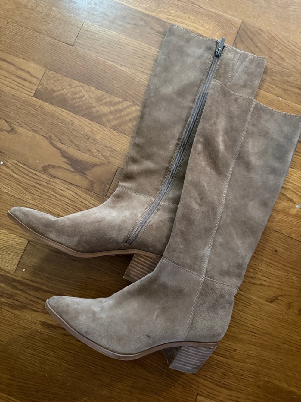 FRANCO SARTA SHARONA ladies, tall suede boots perfect condition size 7, Tan